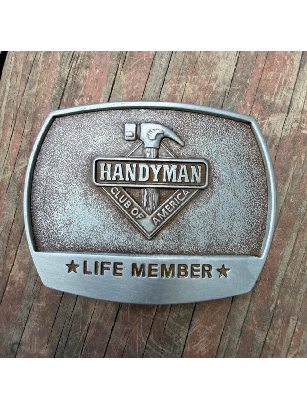 Handyman Club Of America Life Member Belt Buckle Vintage 1996 Collectible Metal